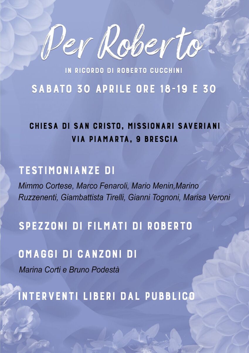 per roberto in ricordo