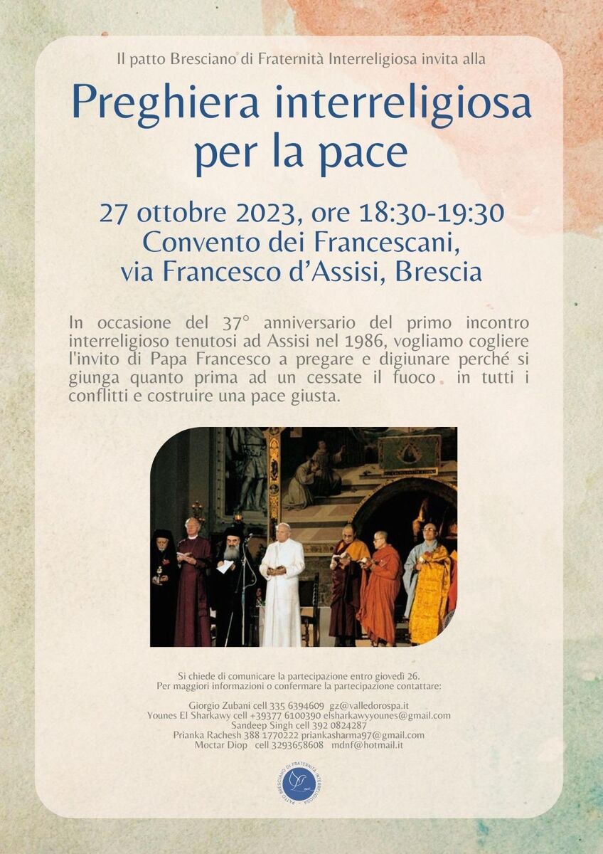 preghiera interreligiosa per la pace