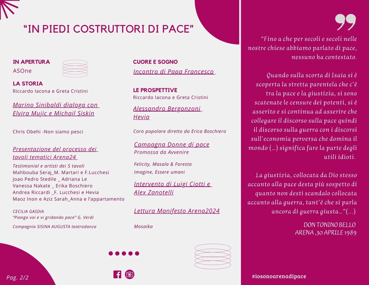 arena pace 2024 sabato 2