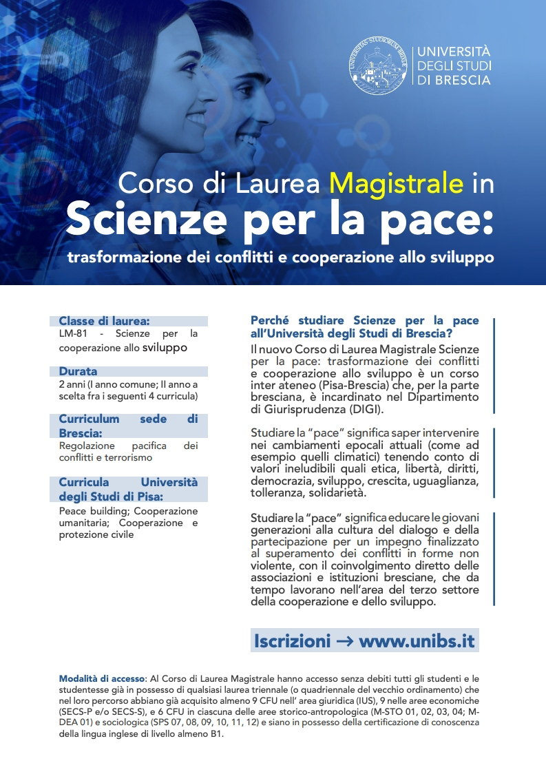 programma corso di laurea in scienze della pace