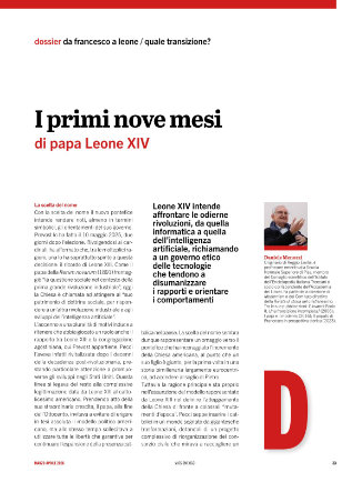 I PRIMI NOVE MESI DI PAPA LEONE XIV