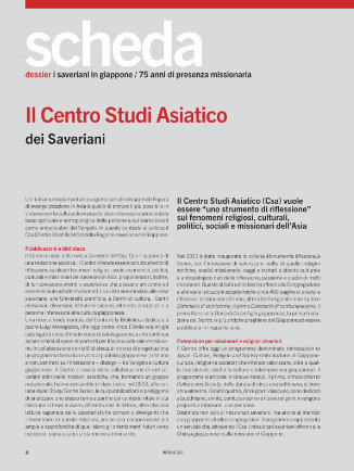 IL CENTRO STUDI ASIATICO DEI SAVERIANI