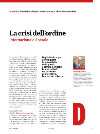 LA CRISI DELL&rsquo;ORDINE INTERNAZIONALE LIBERALE