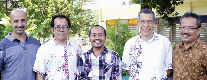 Da sinistra: p. Rebecchi (vice), p. Rubianto, p. Antonius (sup.), p. Sedano e p. Sriyatmoko
