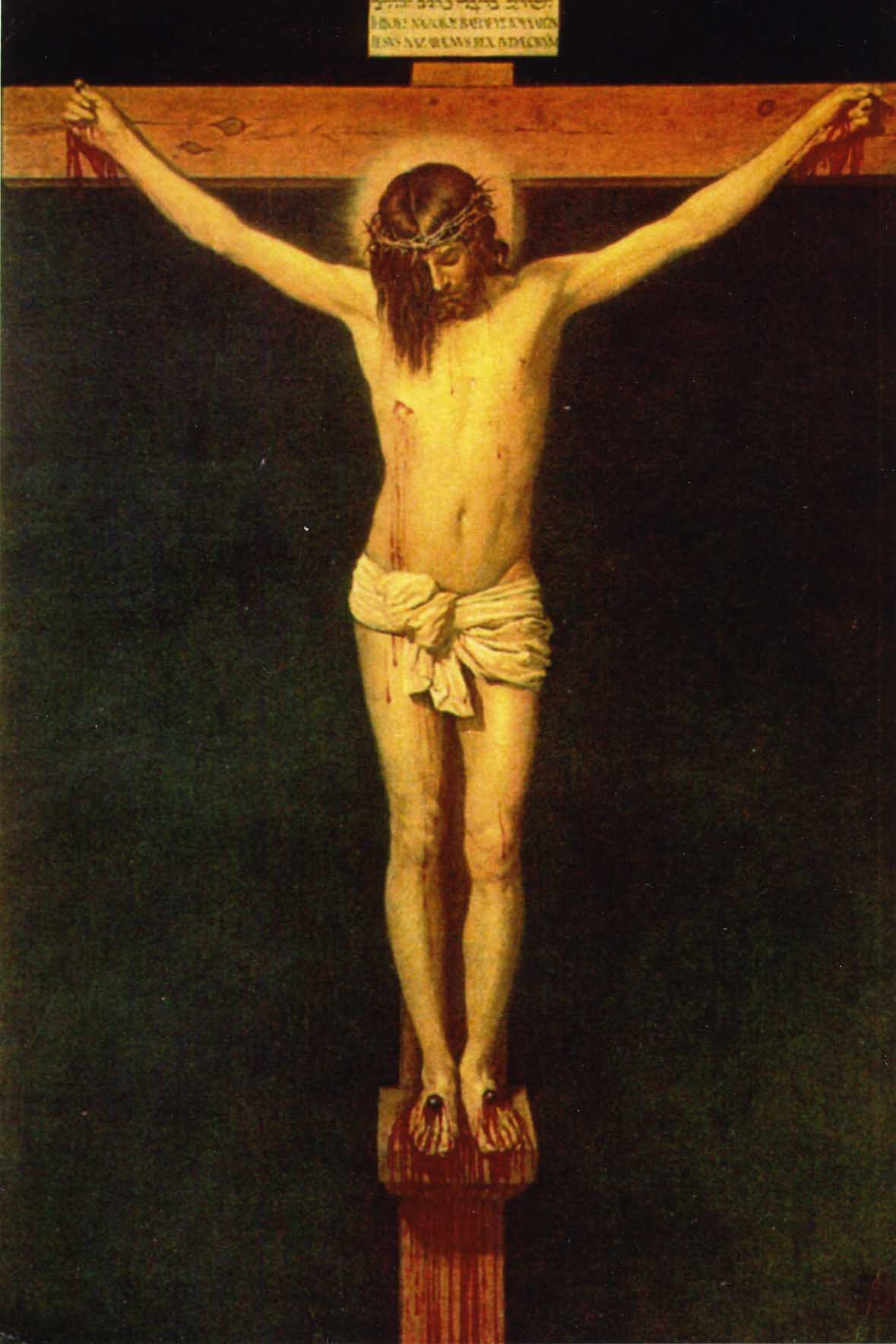 p.spagnolo Velasquez cartolina Crocifisso TUTTO fronte