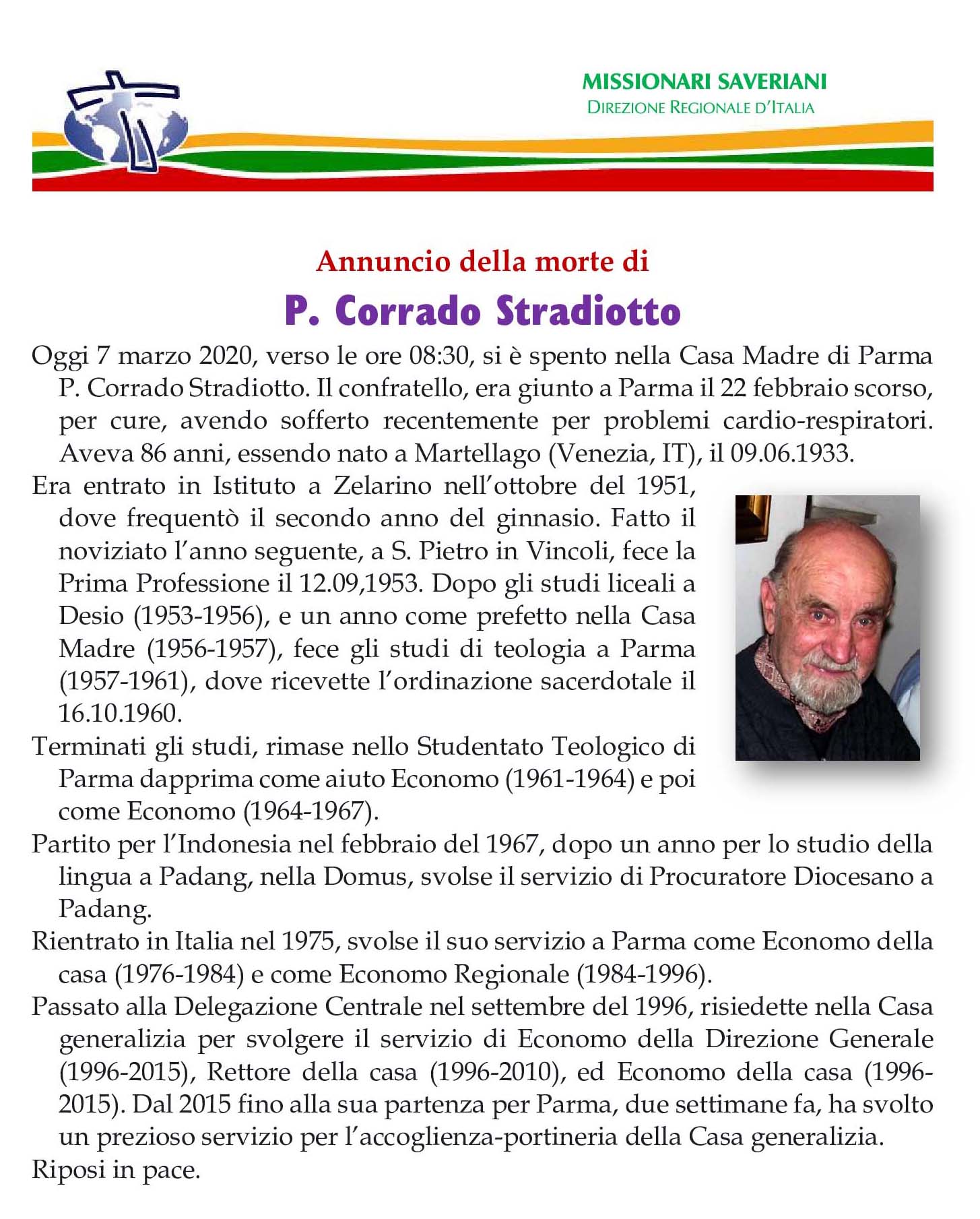 Stradiotto Corrado Annuncio