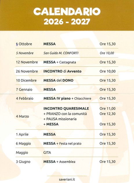 gams calendario 2026 2027